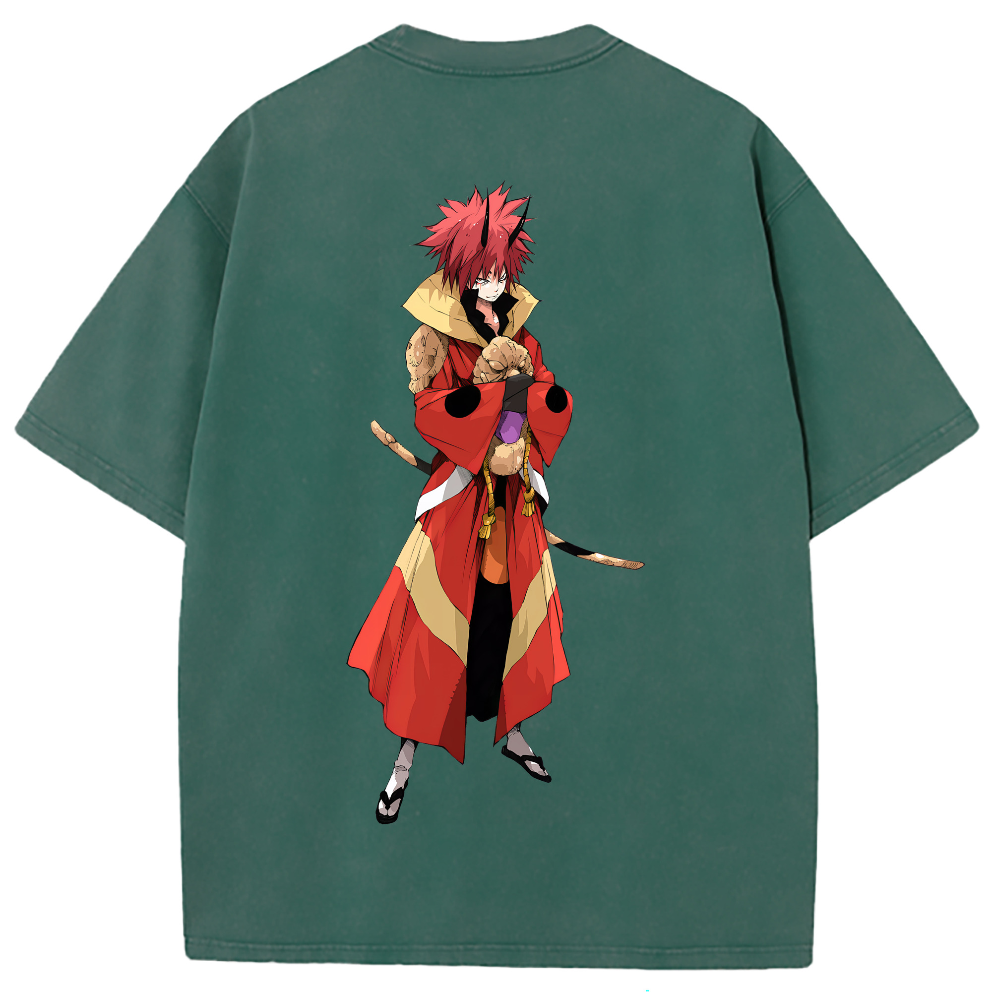 （画像用） 転スラ Regarding Reincarnated to Slime 綿100% ヴィンテージ風 半袖Tシャツ（背面プリント）